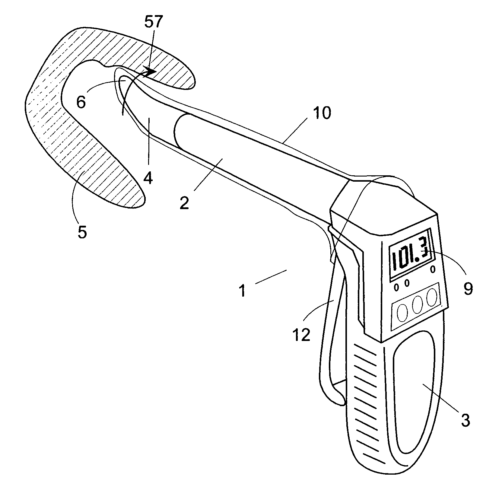 Contact thermometer for body cavity