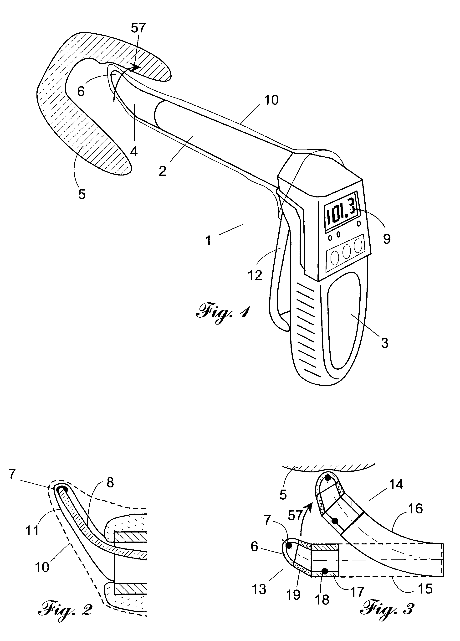 Contact thermometer for body cavity