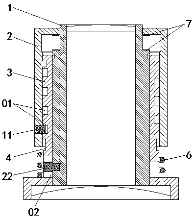 Telescope diopter focusing structure