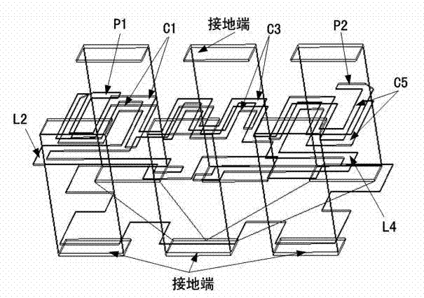 Ultra-wide-band microfilter