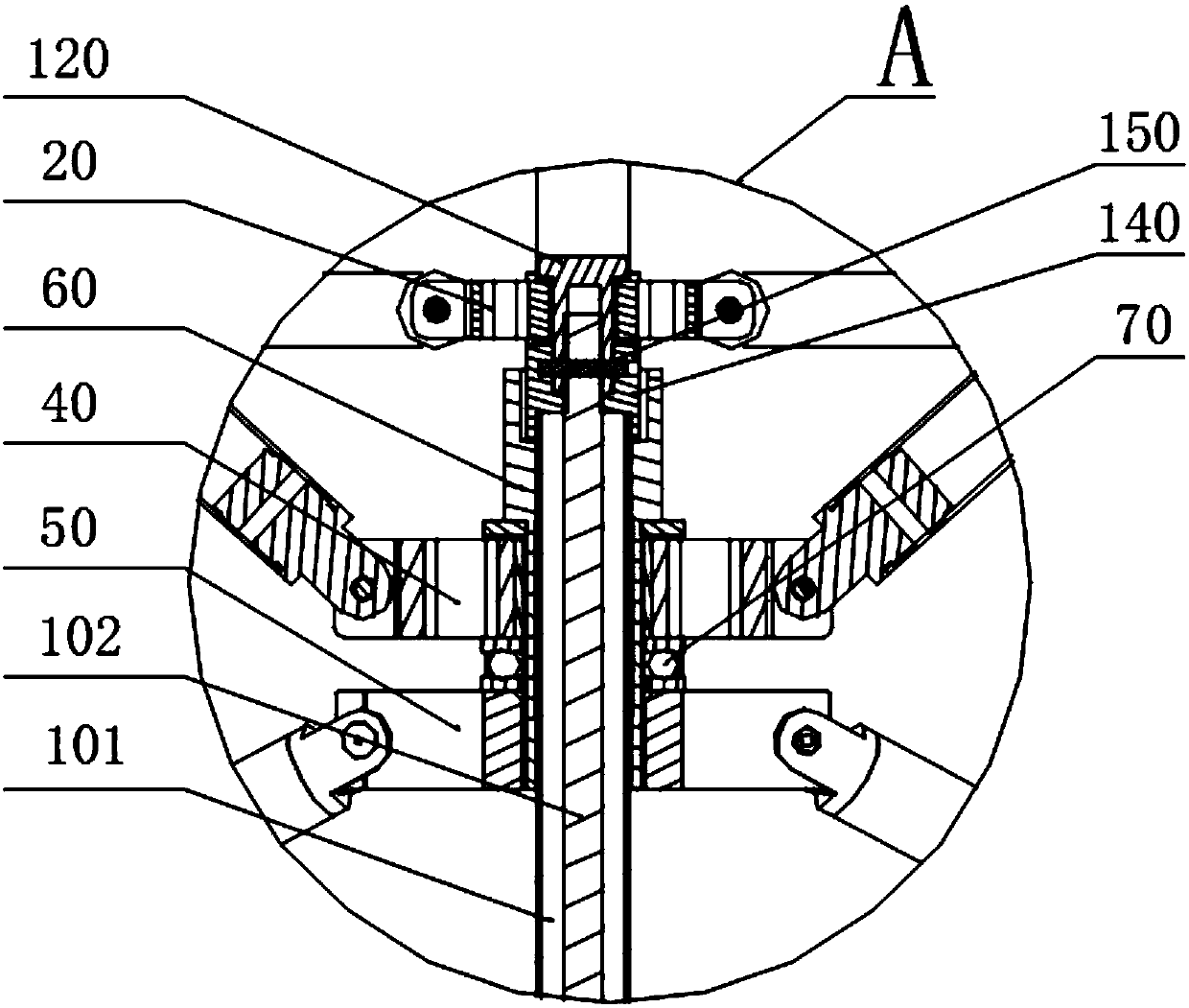 Folding device and folding chair