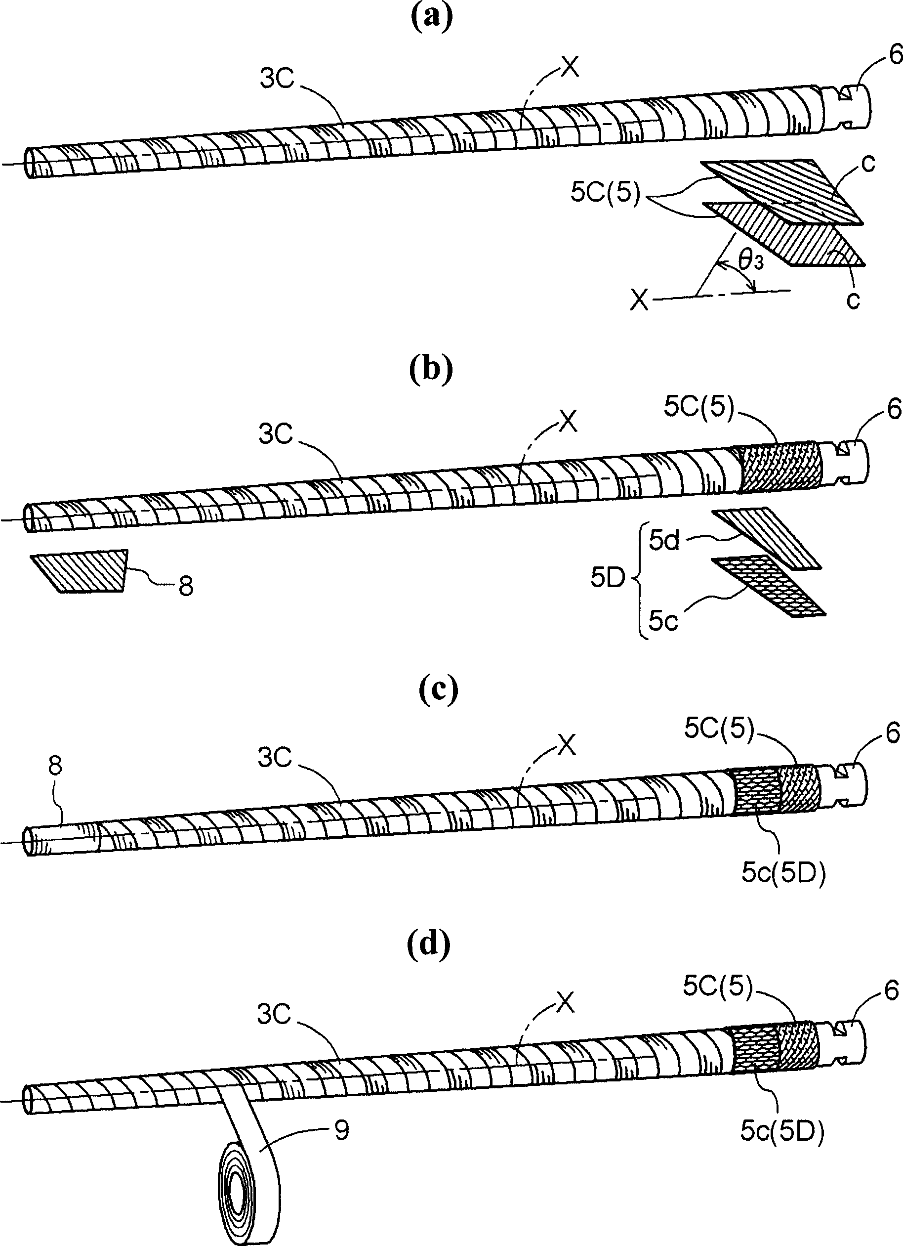 Rod of fishing pole and method for manufacturing same