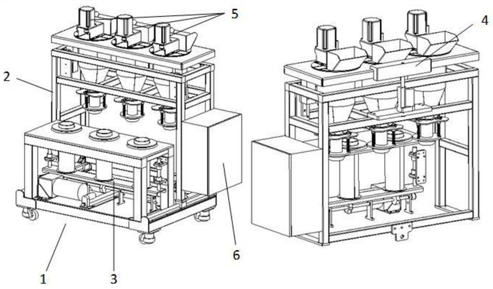 Preparation method and device of high-tap-density and high-stability ceramic green body