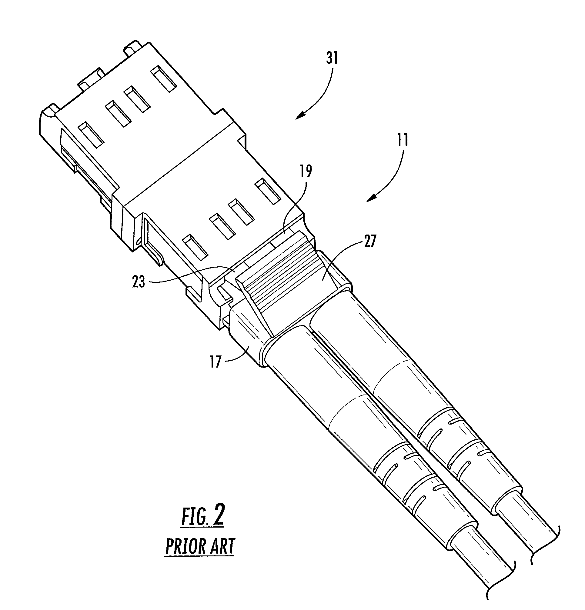 Locking optical and/or electrical connectors and cable assemblies