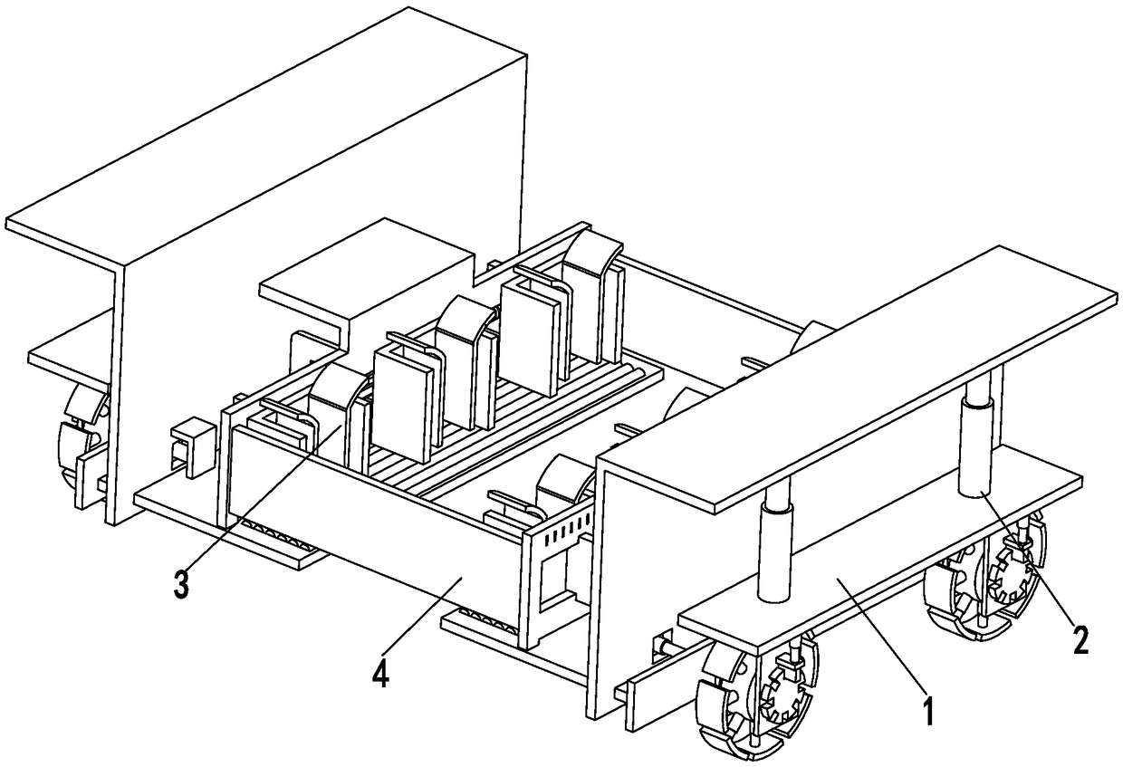 Railway construction sleeper automatic distributing car