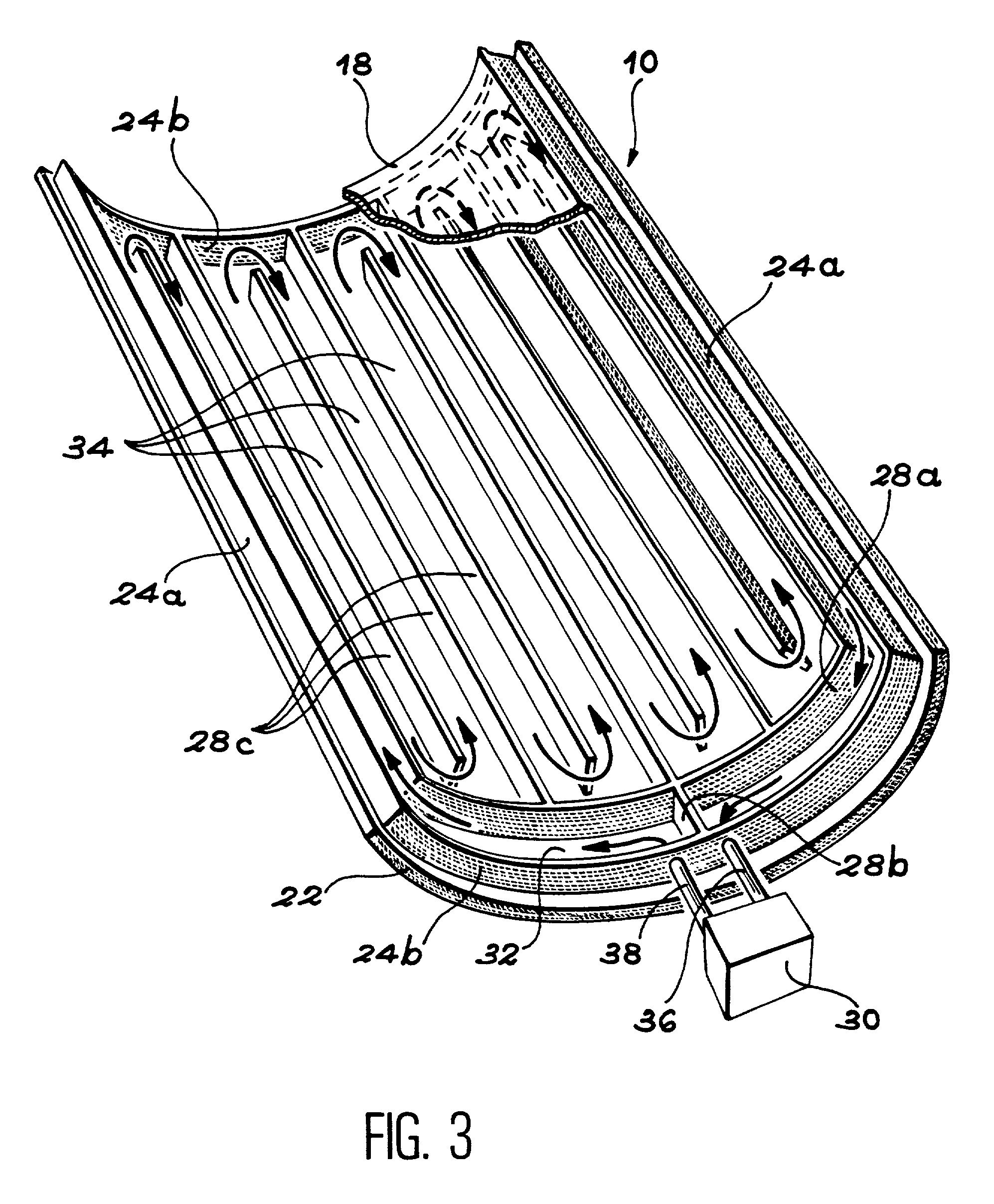 Dryer-ironer with heated ironing cup and heat carrying fluid