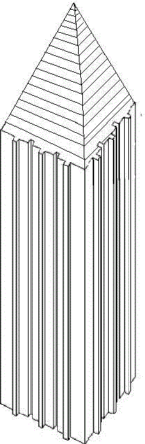 Concave-convex friction pile