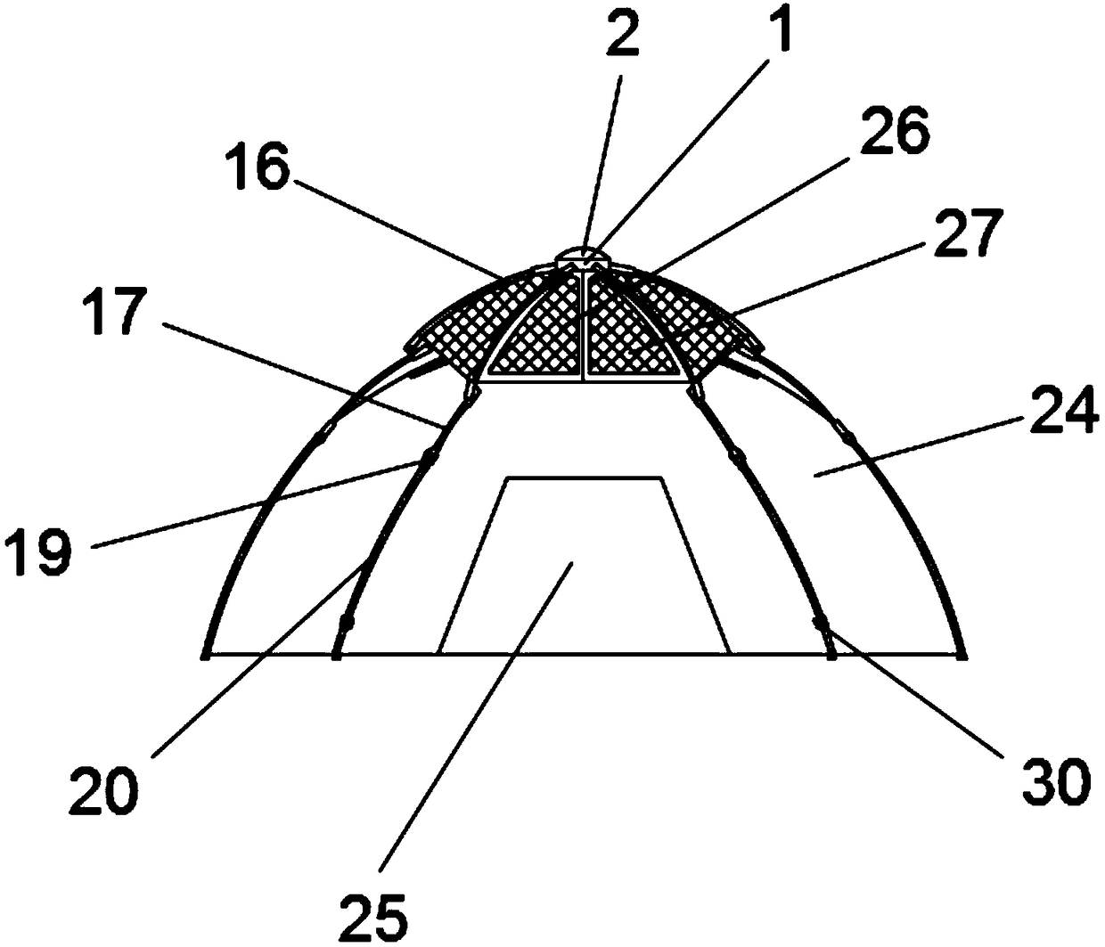 Portable solar self-generating tent