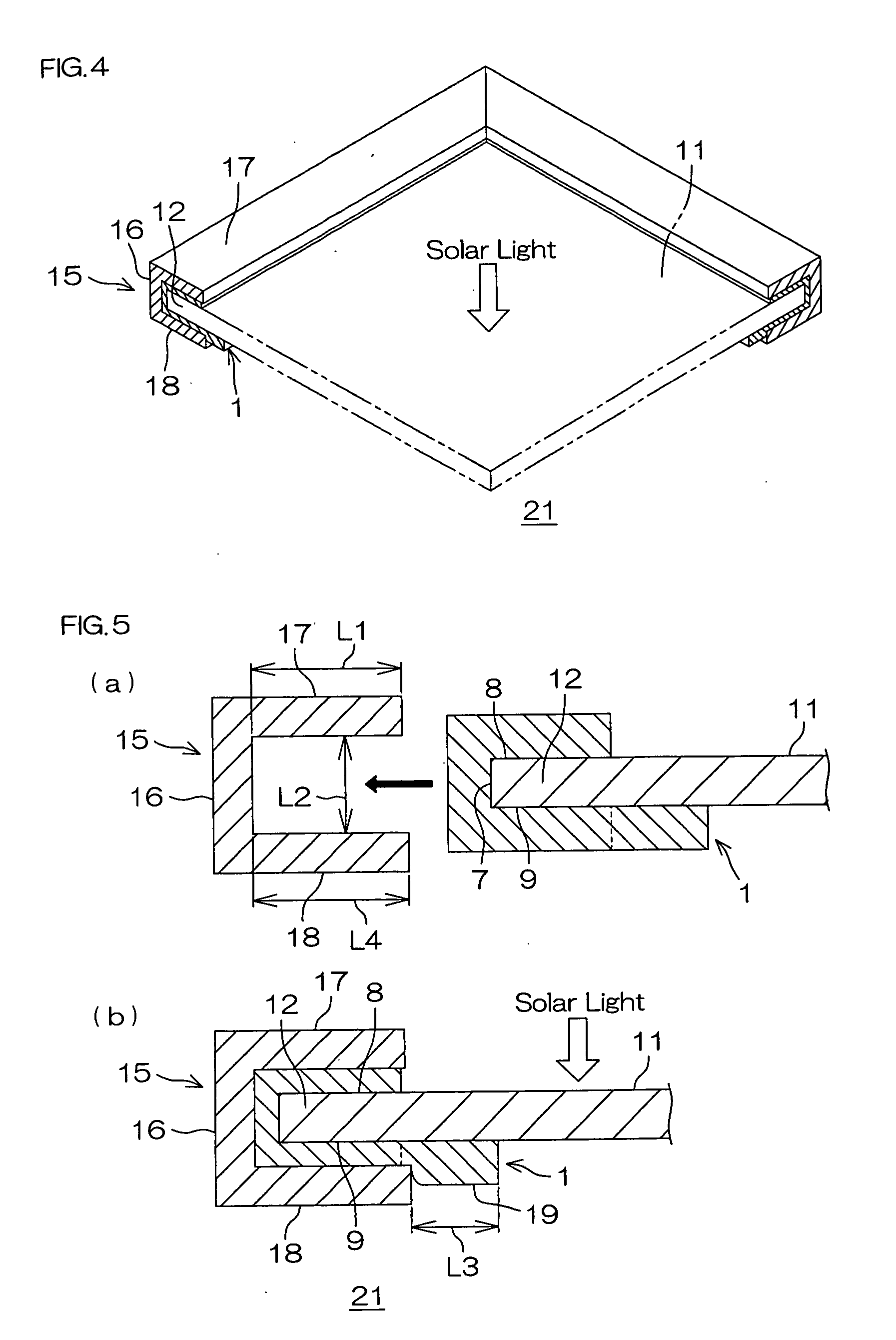 Sealing member for solar cell panel and solar cell module