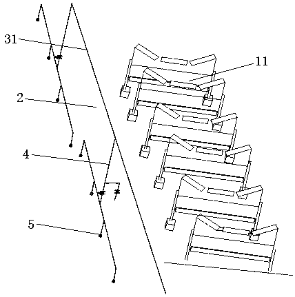 Automatic washing system for coal conveying viaduct