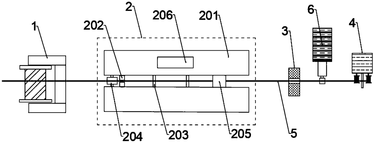 Line breakage automatic testing device for production of communication optical fiber cable