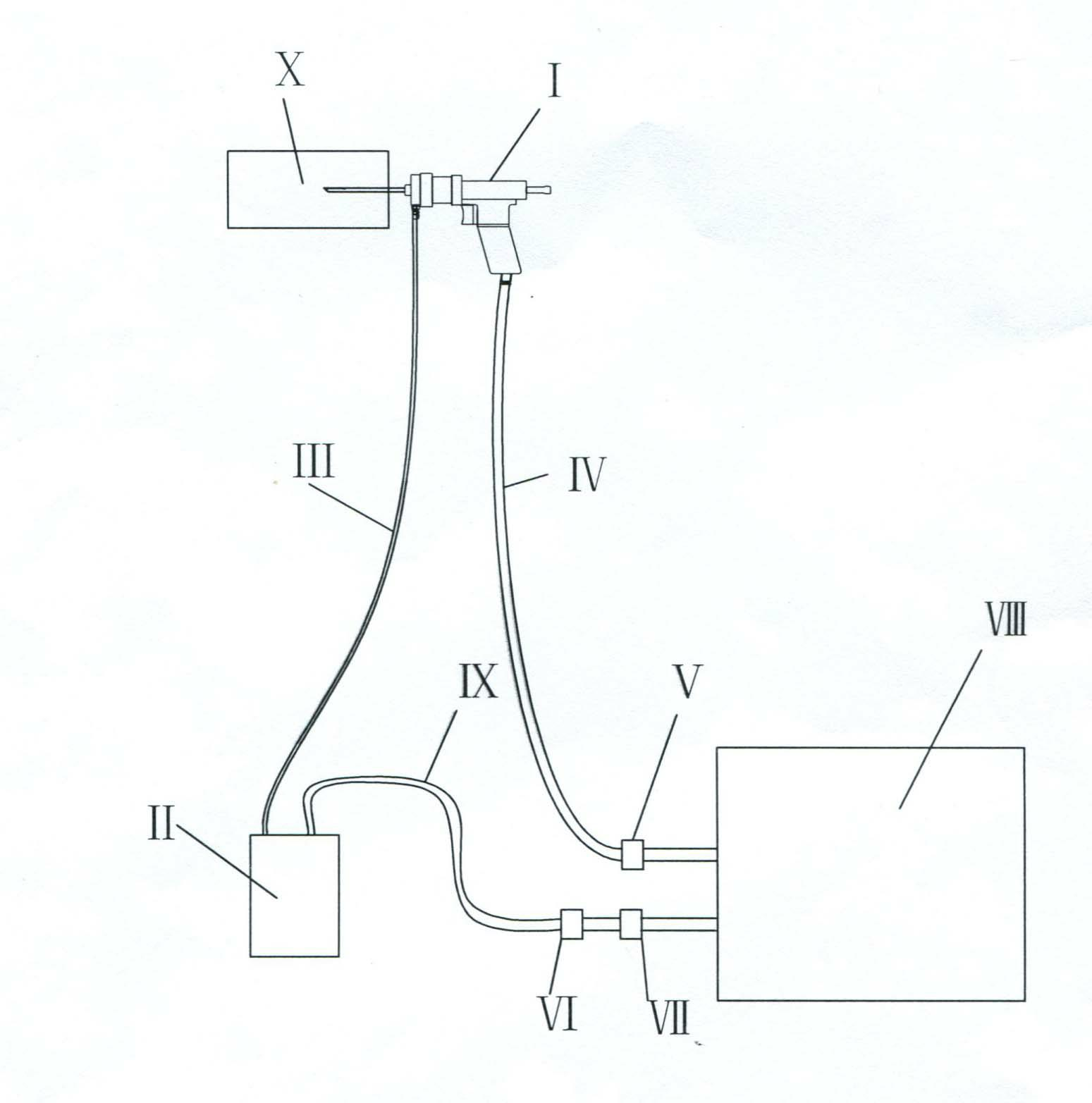 Edible fungus liquid strain inoculation and injection gun