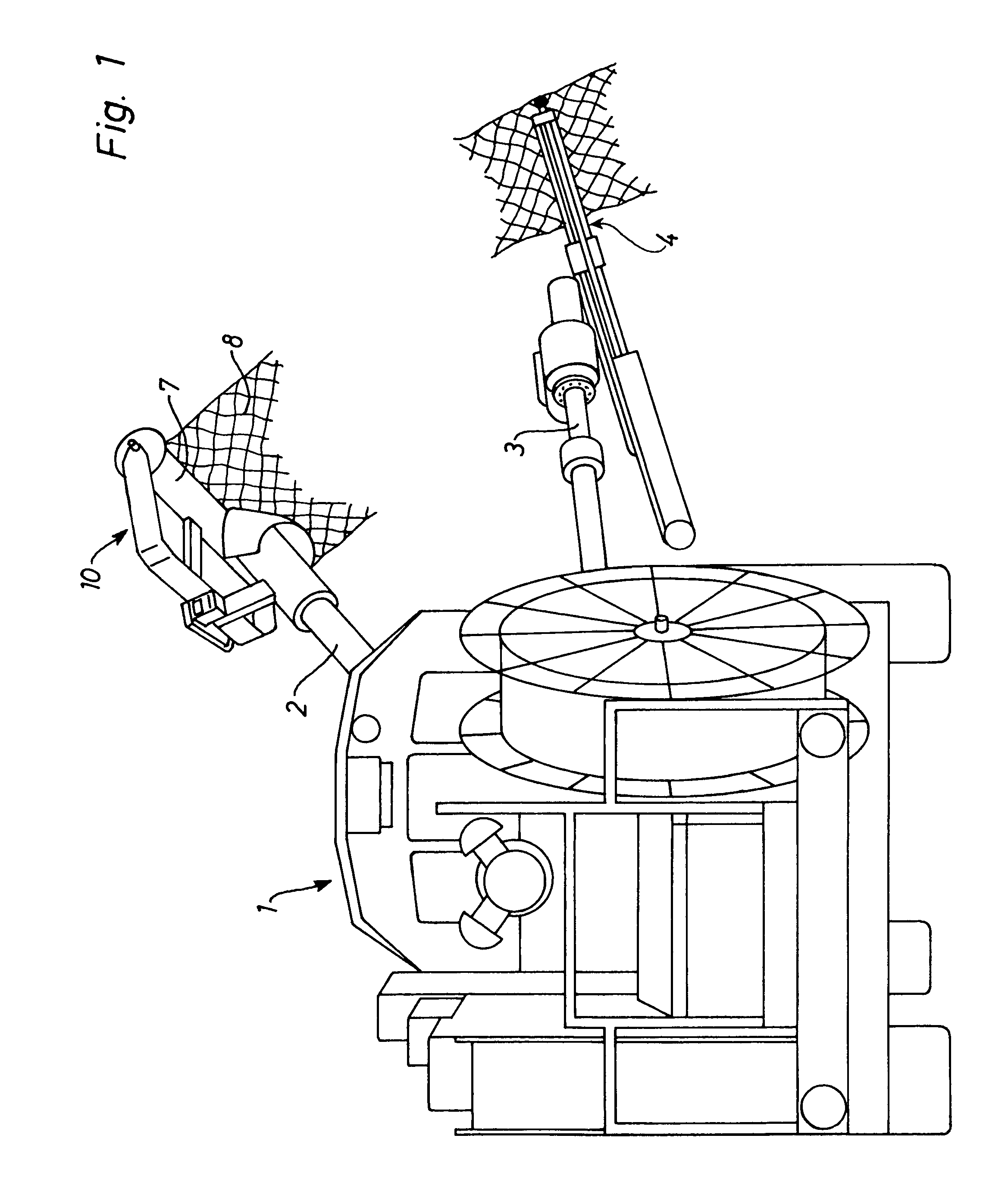 Method and apparatus for lining tunnel walls or tunnel ceilings with protective nets