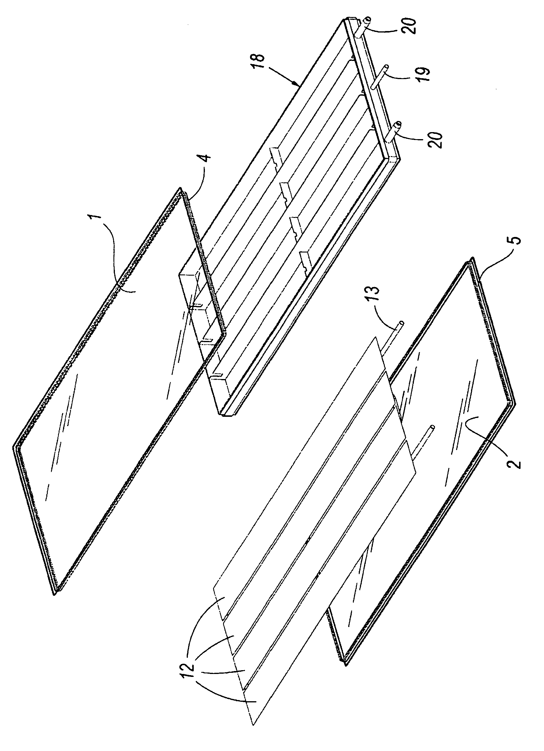 Vacuum solar thermal panel with a vacuum tight glass-metal sealing