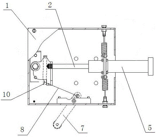 A push rod device for electric vehicle battery replacement