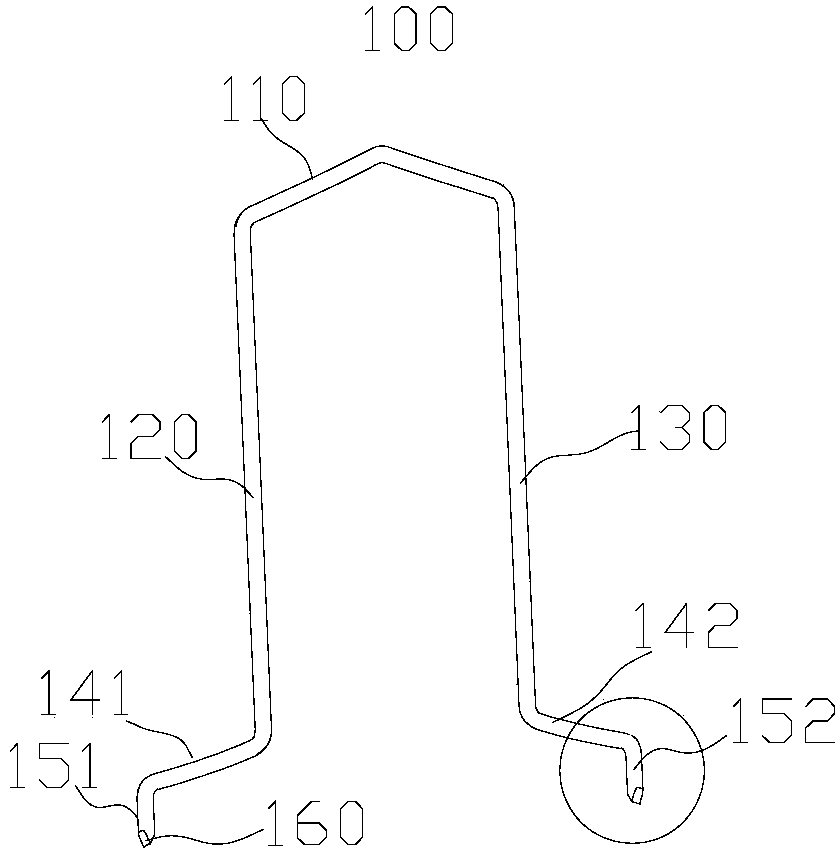 Conductor section and stator assembly with same, and motor