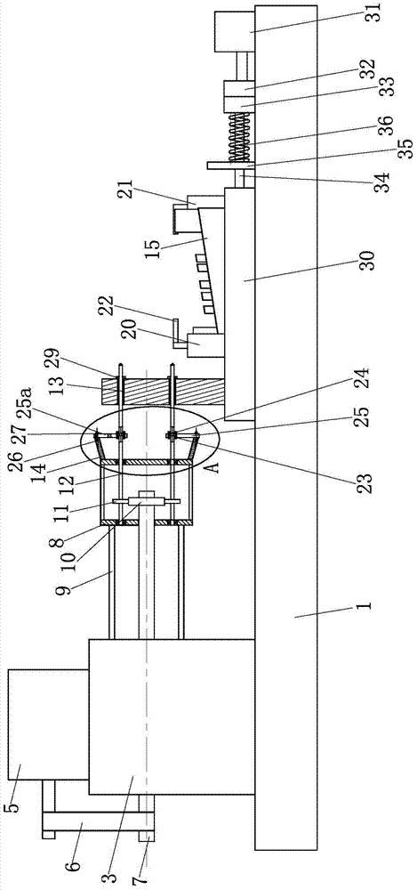 Drilling machine for small head end of automobile exhaust manifold