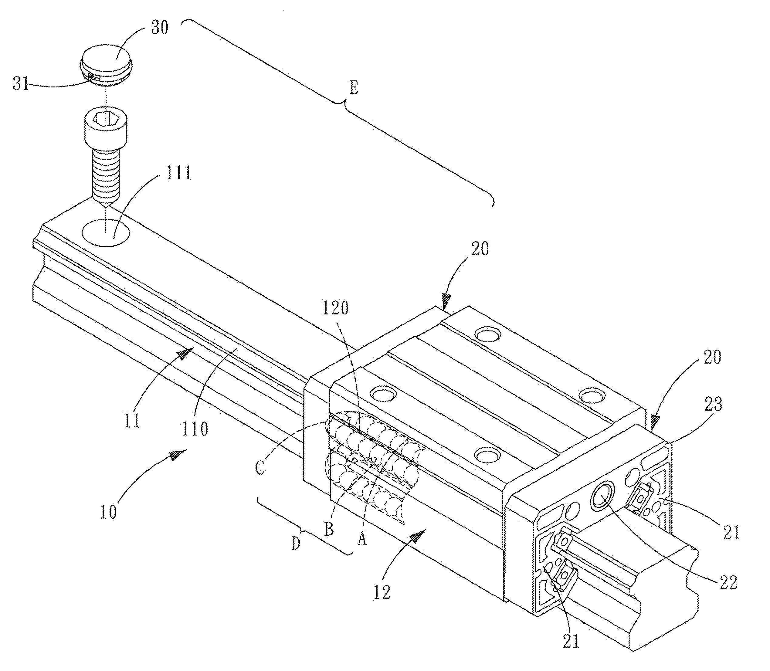 Component for linear guideway and method for making the same