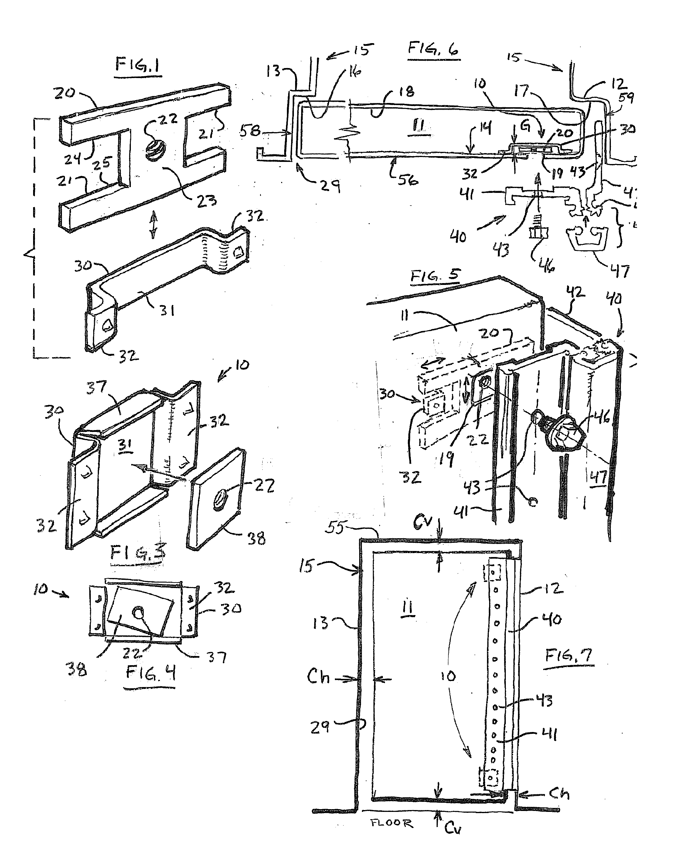 Adjustable door mounting system