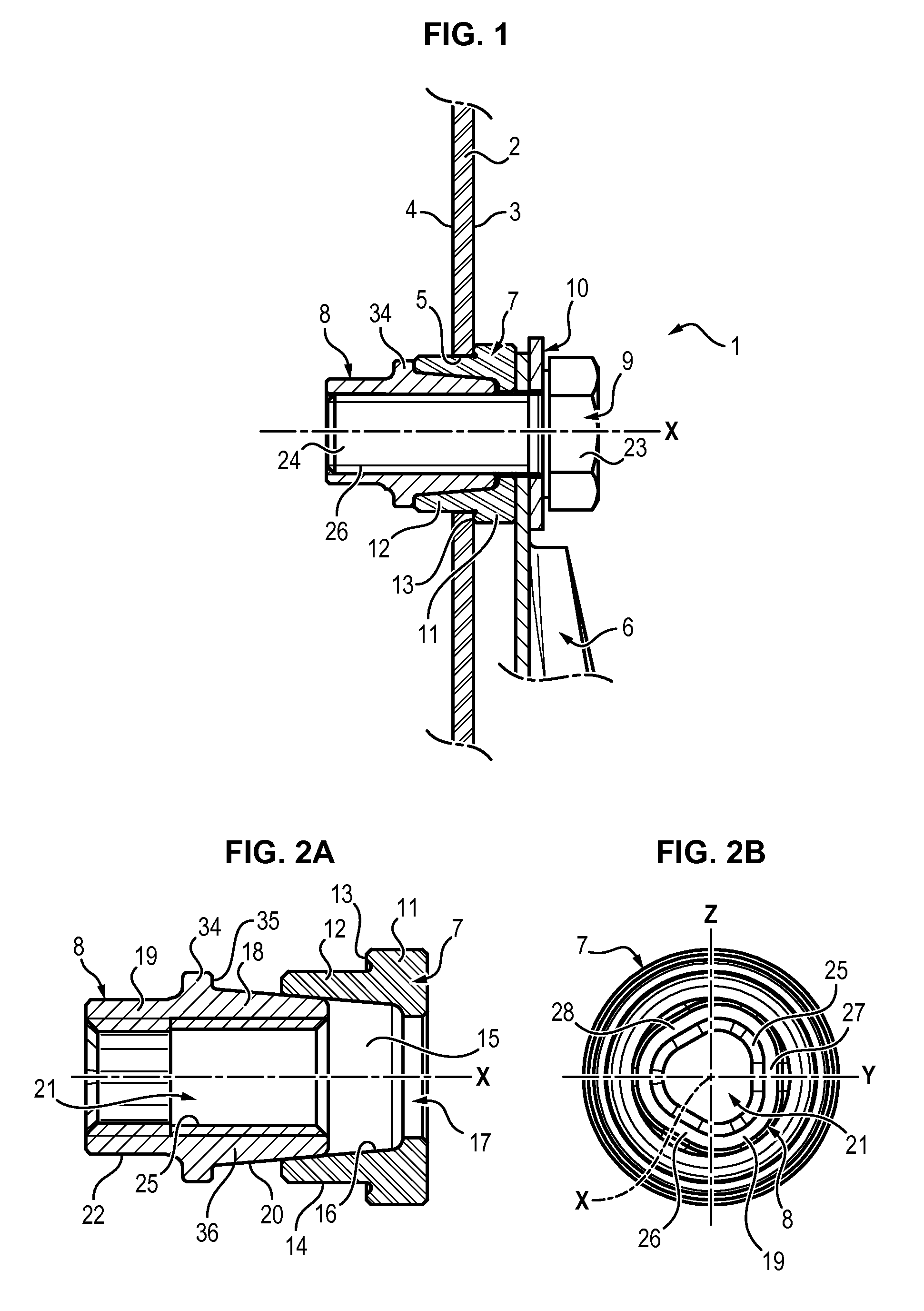 Device for fixing an electrical connection terminal to a support