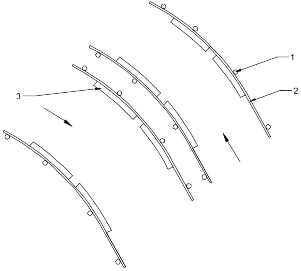 A kind of protective fence for small radius curve section of expressway