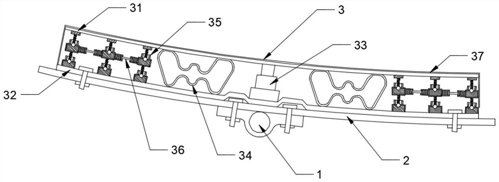 A kind of protective fence for small radius curve section of expressway