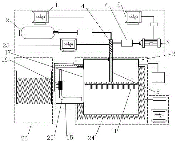 Preparation device and method for simulating horizontal well shaft in transparent core