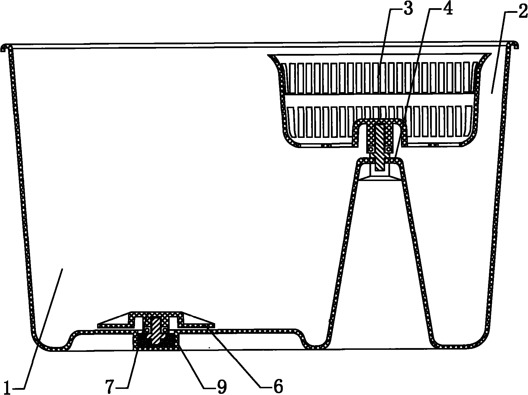 Mop bucket and supporting mop thereof