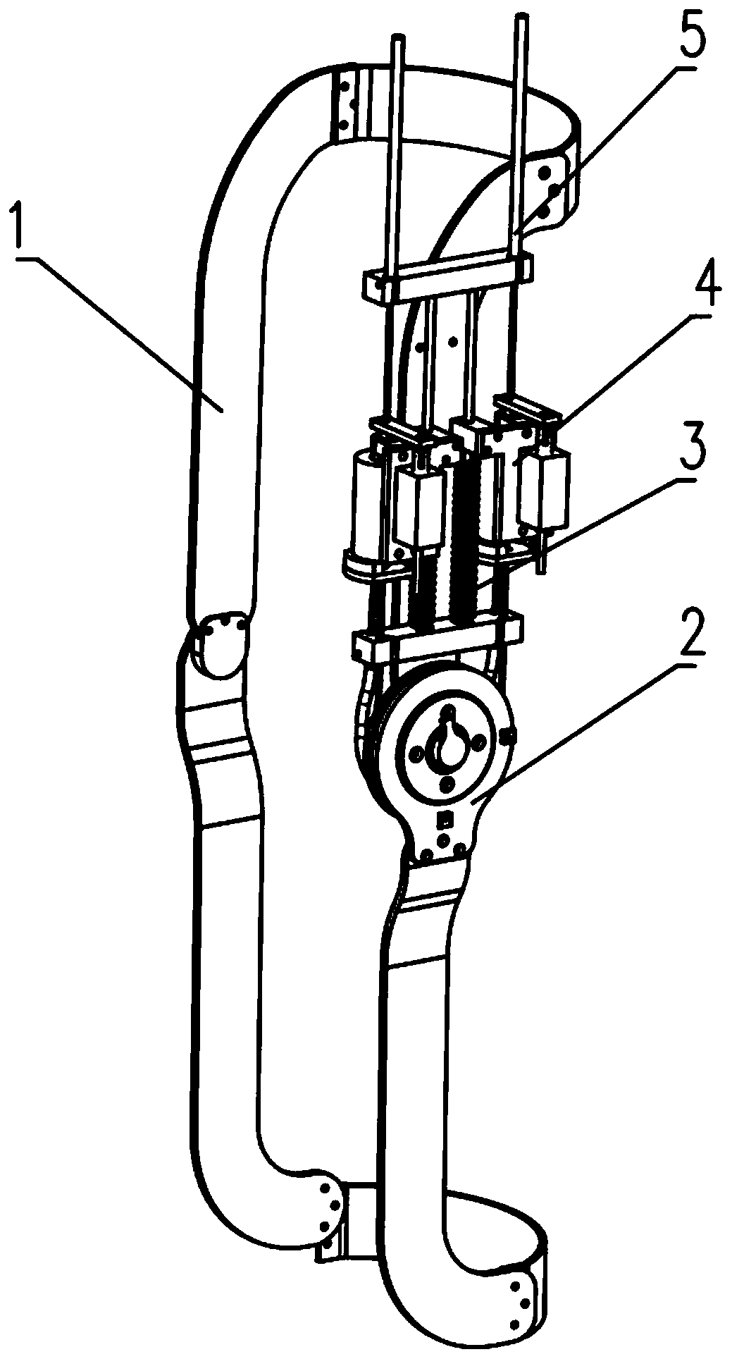 Lasso artificial muscle driving-type knee joint exoskeleton device