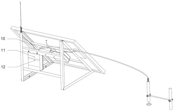 Continuous automatic monitoring device for earth surface deformation in frozen soil area