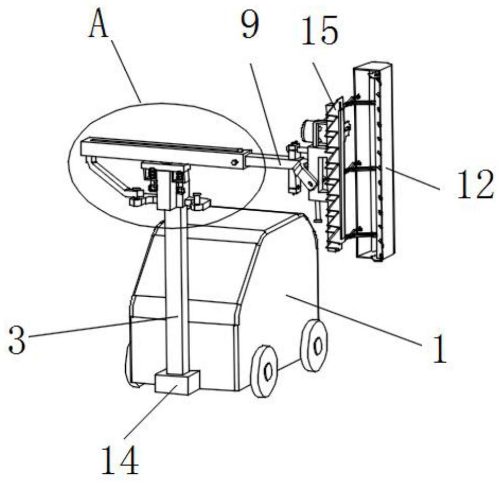 Road greening pruning device for municipal engineering