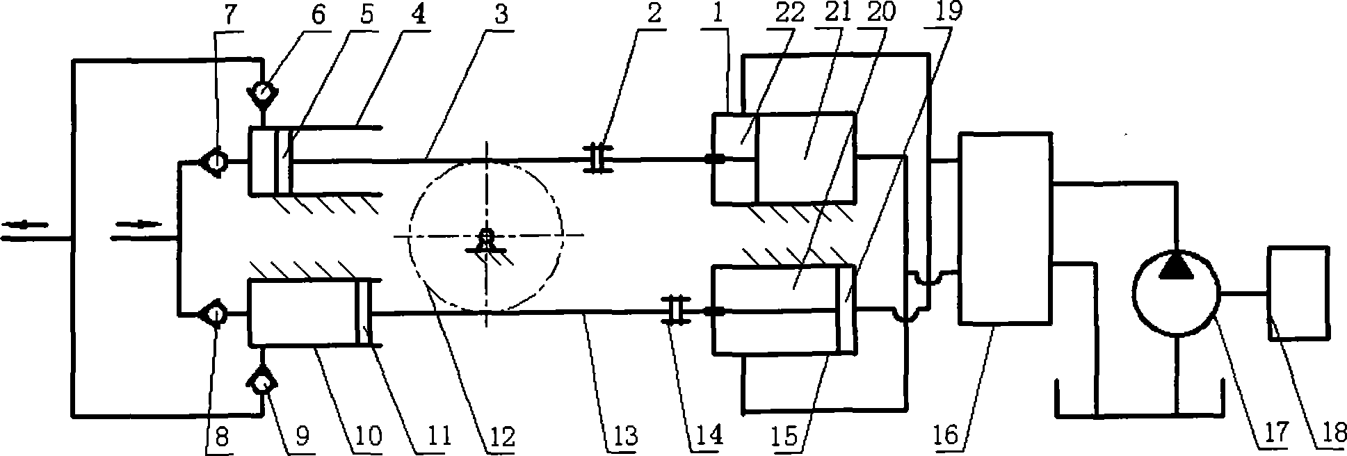 Rack-and-pinion coupled hydraulic multi-cylinder reciprocating pump