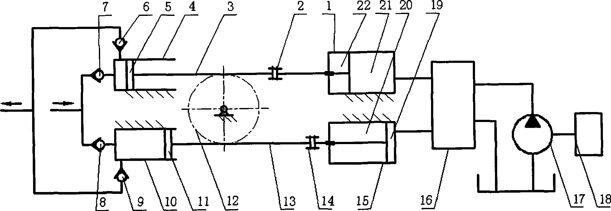 Rack-and-pinion coupled hydraulic multi-cylinder reciprocating pump