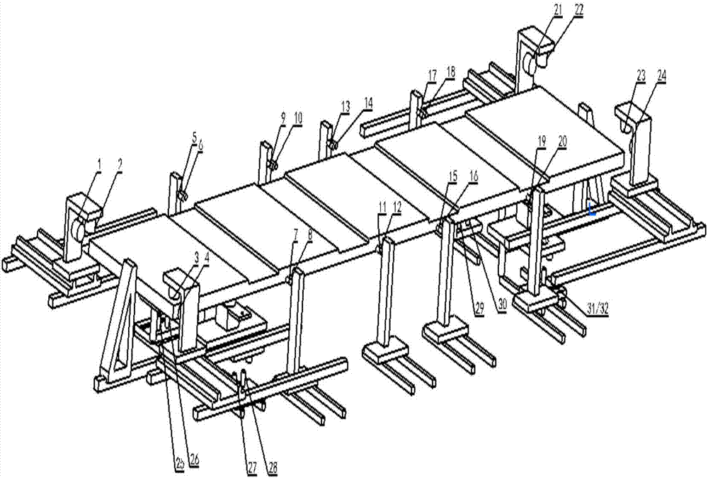 Large-size bus body key dimension detection system solving scheme based on multi-view vision