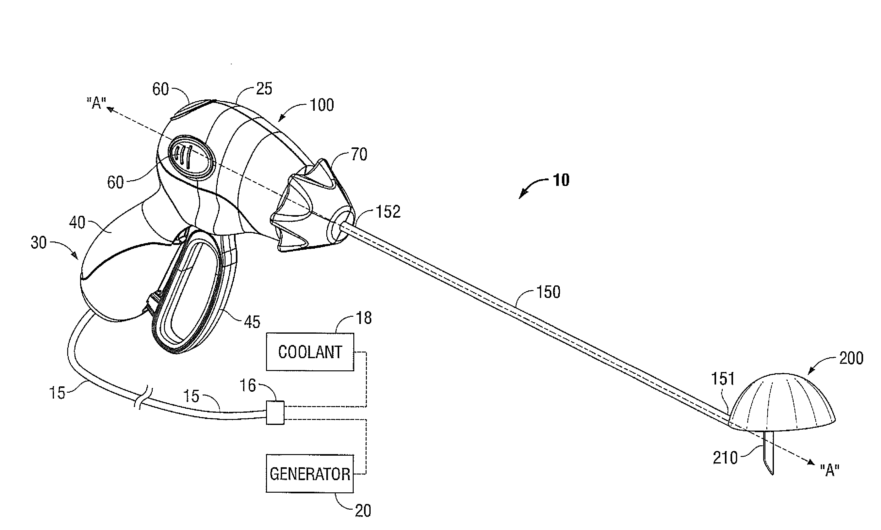 Microwave Surface Coagulator with Retractable Blade