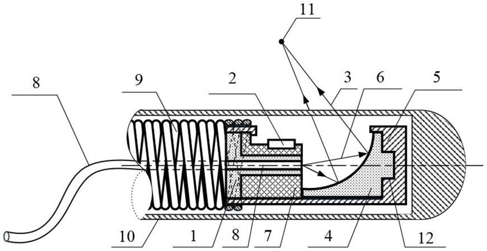 Photoacoustic endoscopic imaging device and photoacoustic endoscopic imaging method based on same