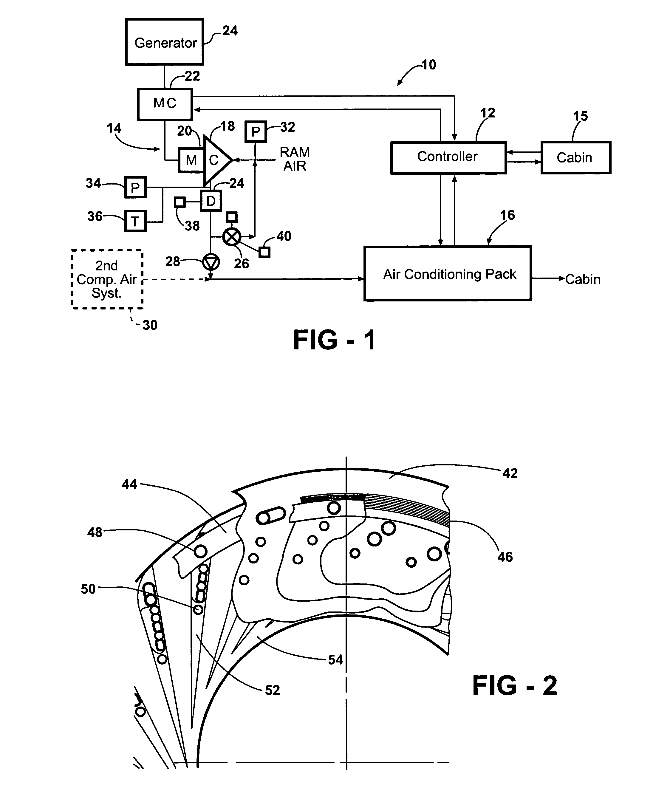 Electric motor driven supercharger with air cycle air conditioning system