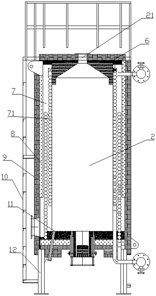 Gas energy-saving heater for fried food production line