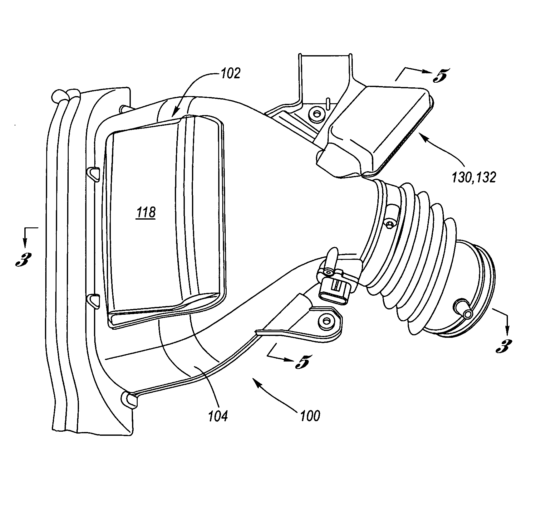 Air induction housing having an auxiliary tuning volume for enhancing attenuation and broadening the bandwidth of a primary sound attenuator