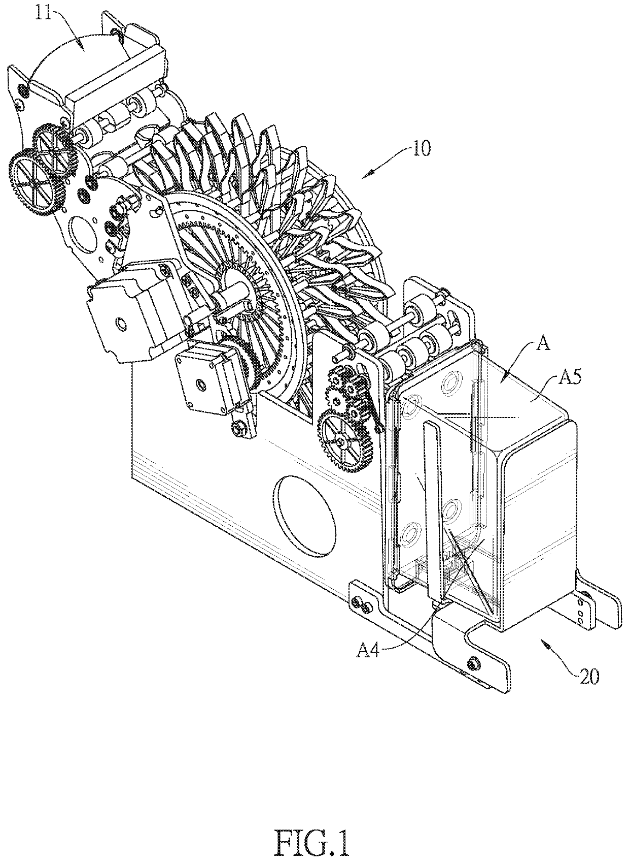 Automatic card shuffler and card box rack of the automatic card shuffler