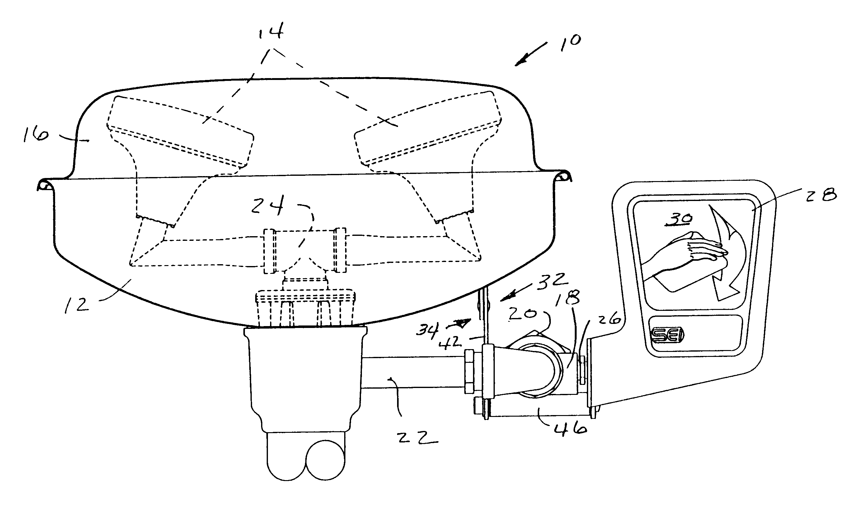 Covered eyewash fountain