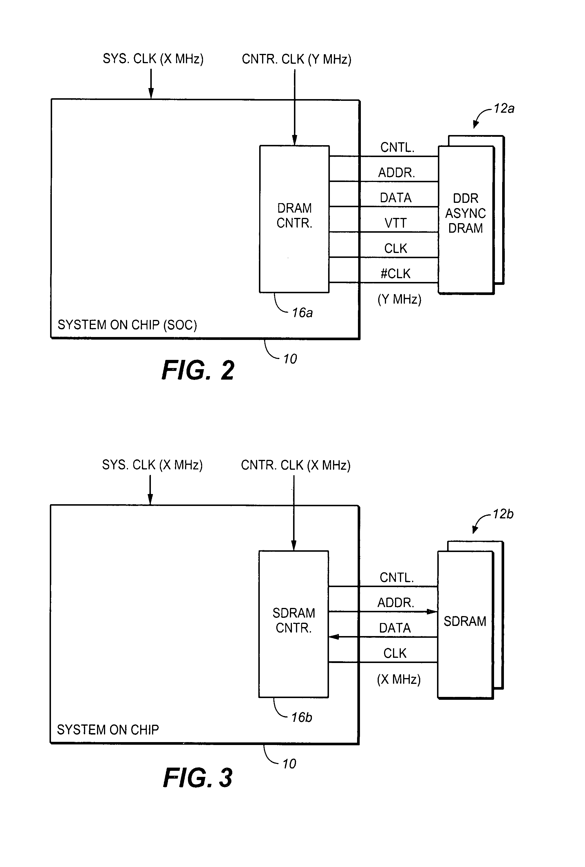 Low power memory controller that is adaptable to either double data rate DRAM or single data rate synchronous DRAM circuits