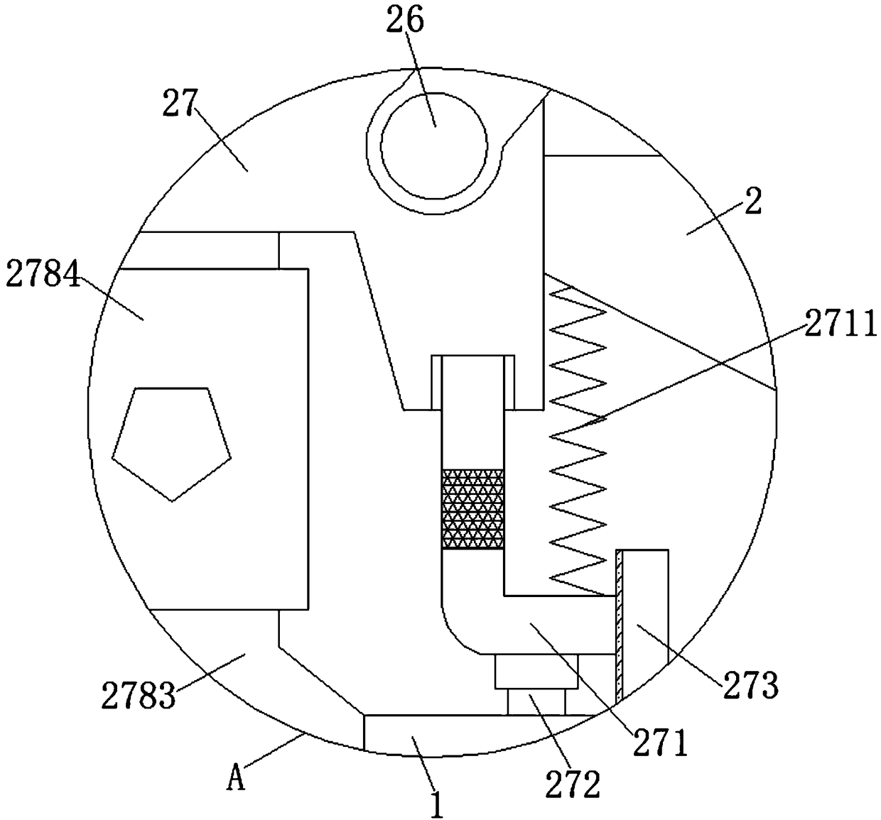 Built-in hoisting protection device of building elevator based on balance state