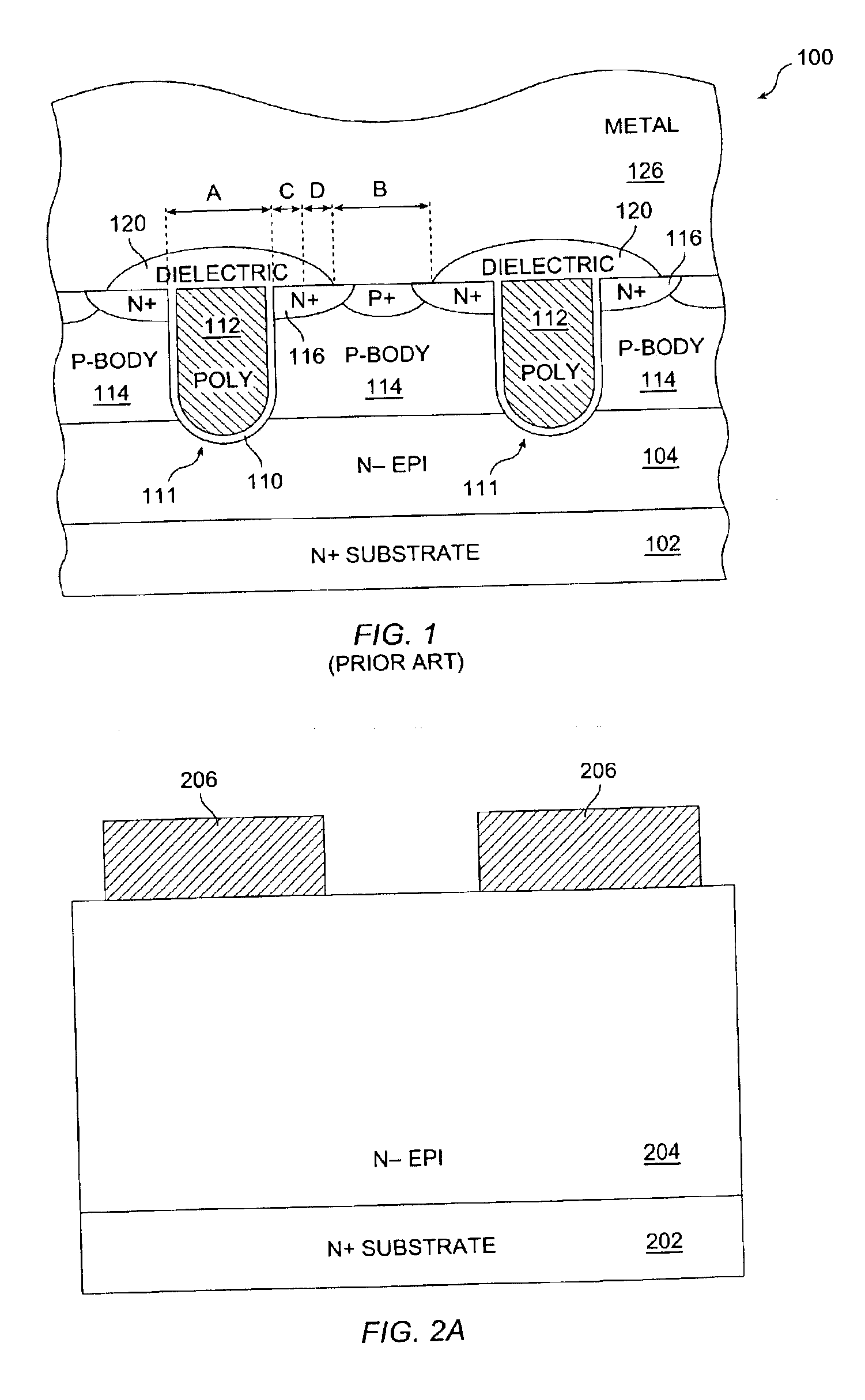 Structure and method for forming a trench MOSFET having self-aligned features