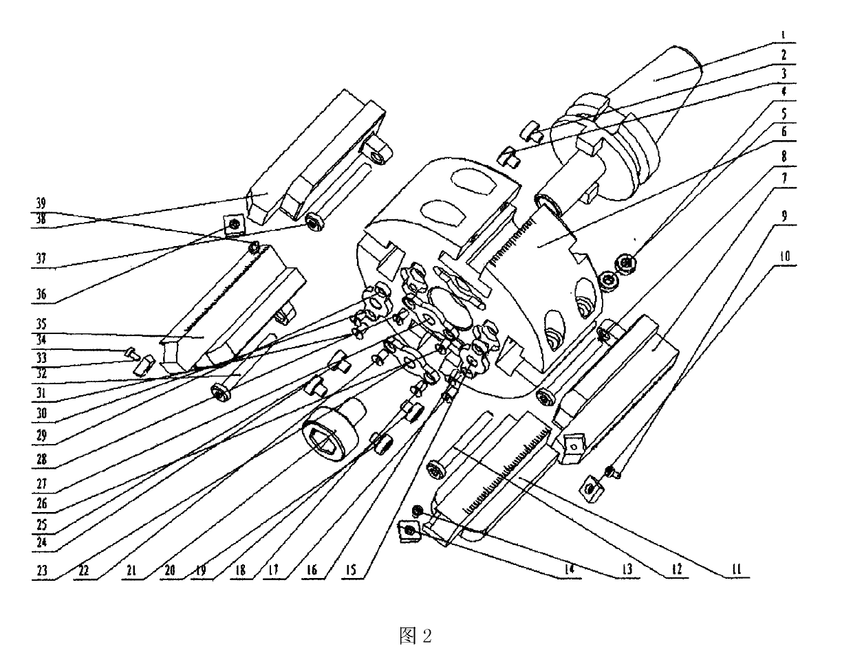 Stepped chip breaking disk milling cutter