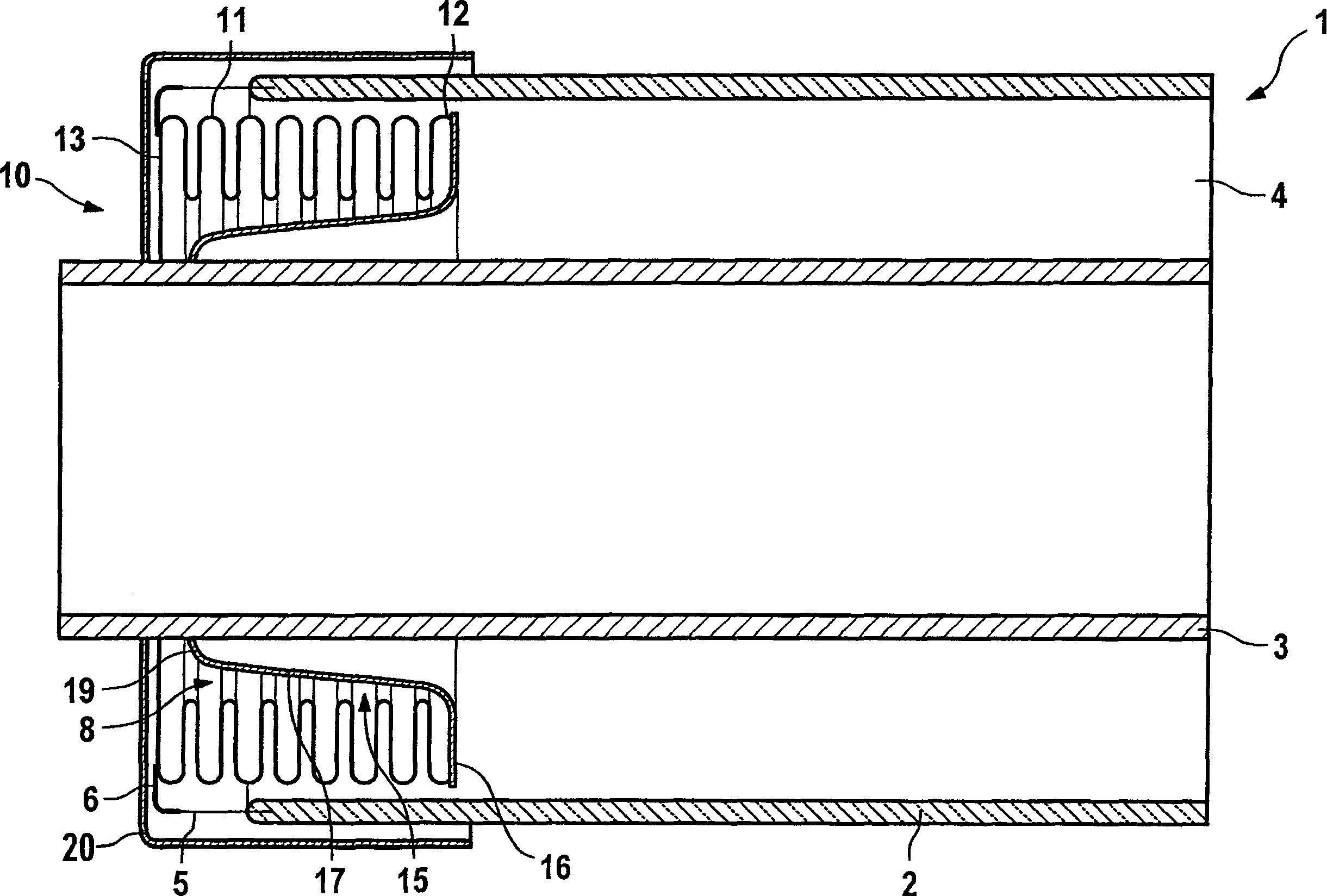 Heat absorption tube for solar energy