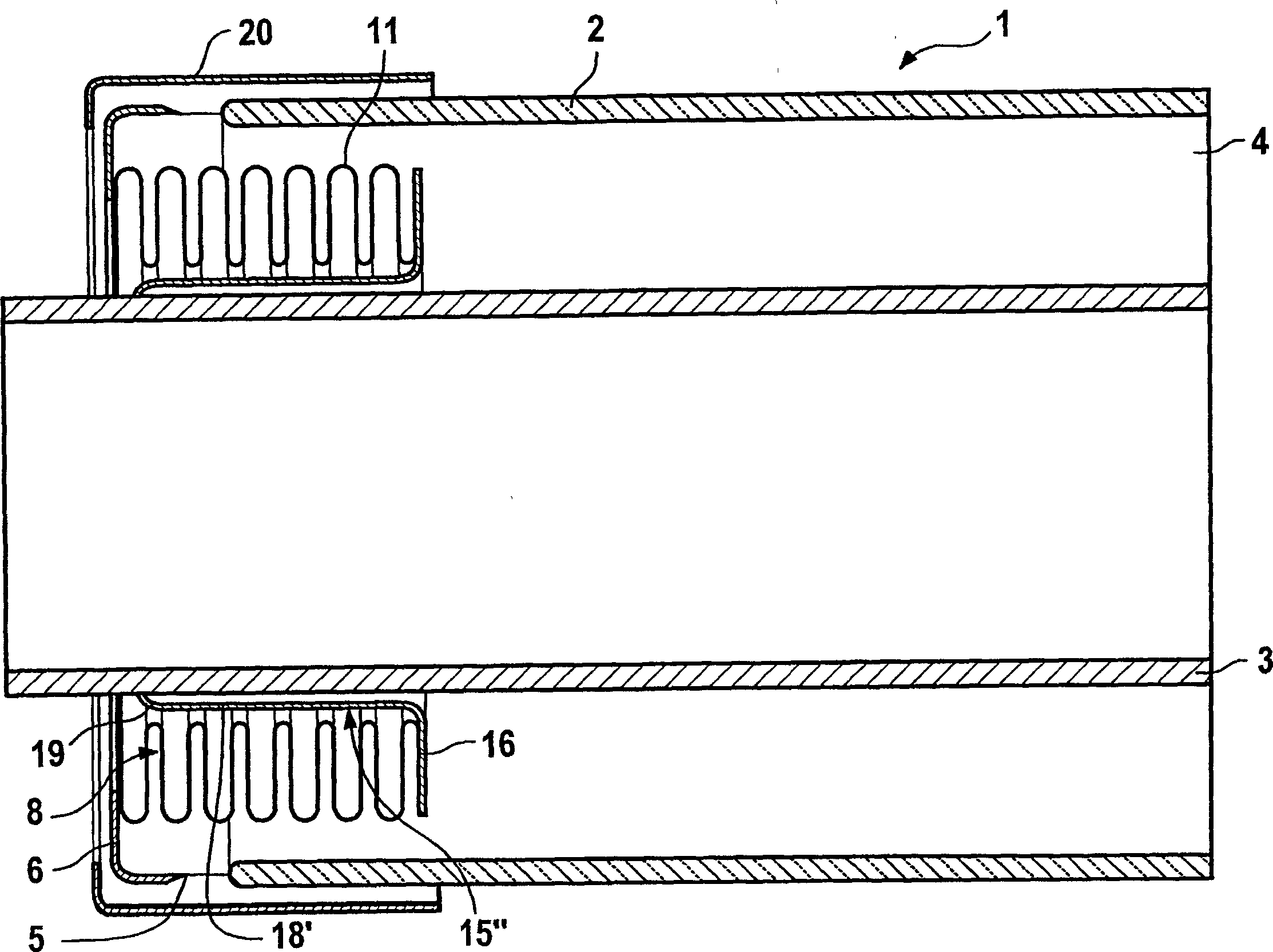 Heat absorption tube for solar energy