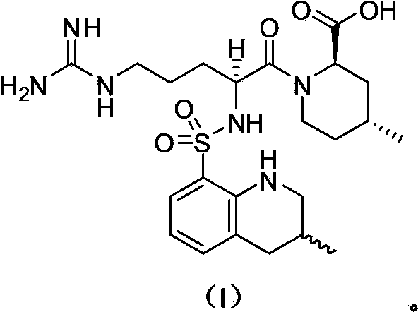 Preparation method of argatroban intermediate