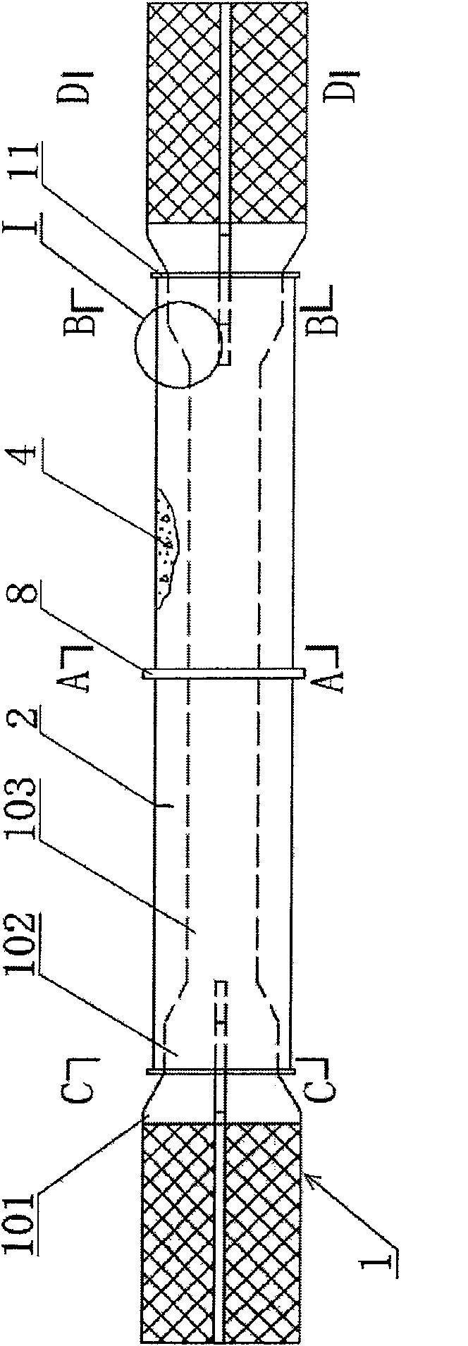 Double-layer bushing straight-line flexuosity restriction support with transverse diaphragm