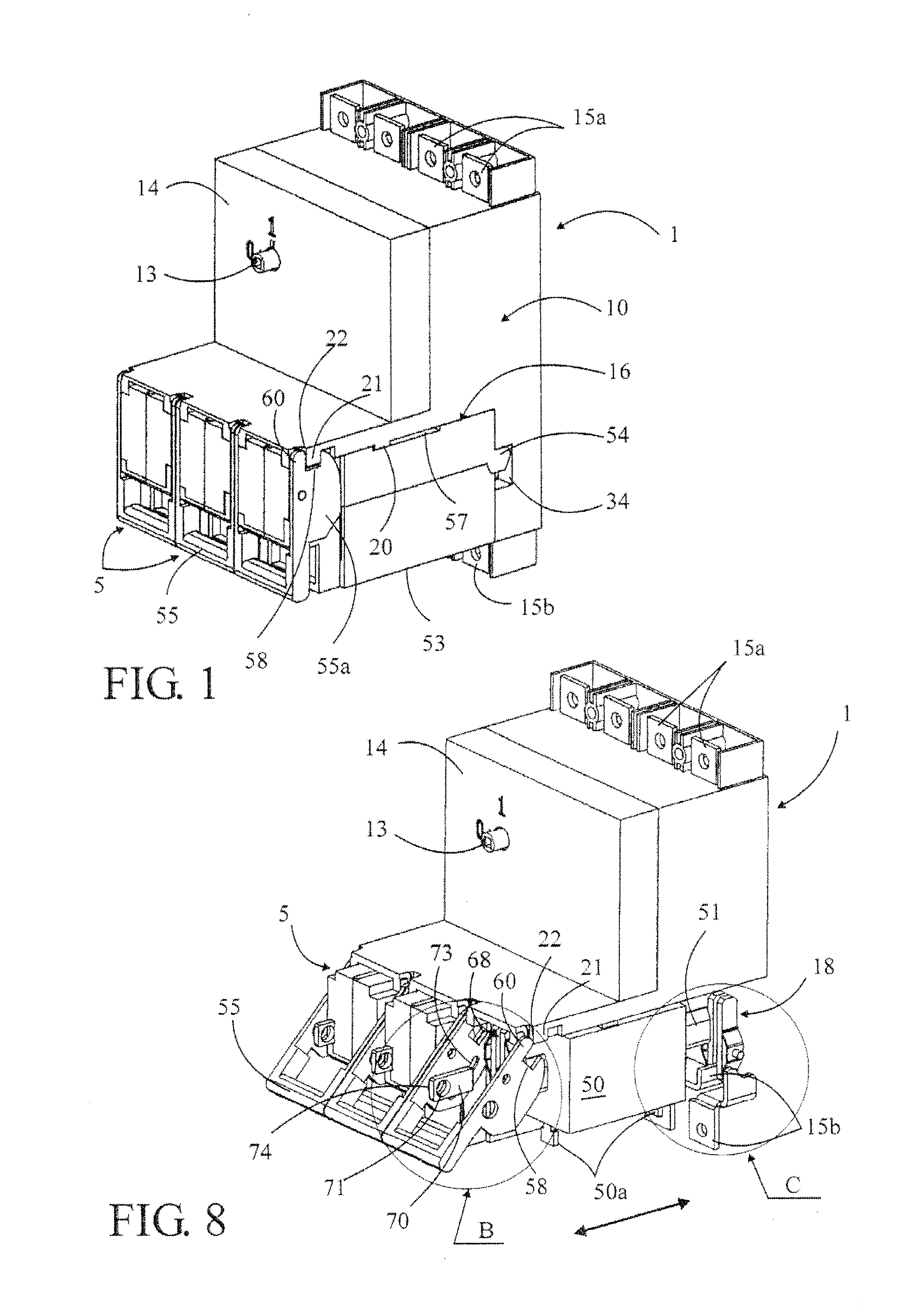 Fuse box and electrical cut-off device provided with such a box